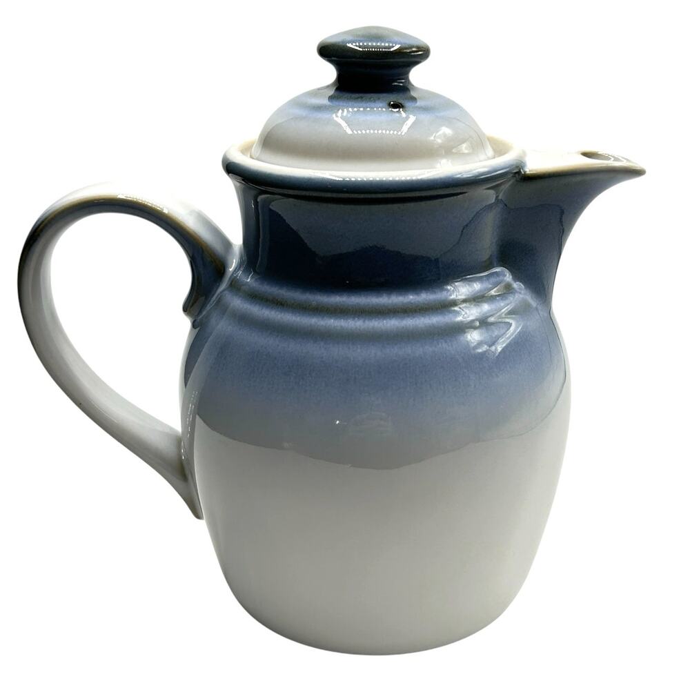 Noritake Sorcerer Stoneware‎ Teapot Blue 7-Cup w/ Lid Blue Vintage Made in Japan